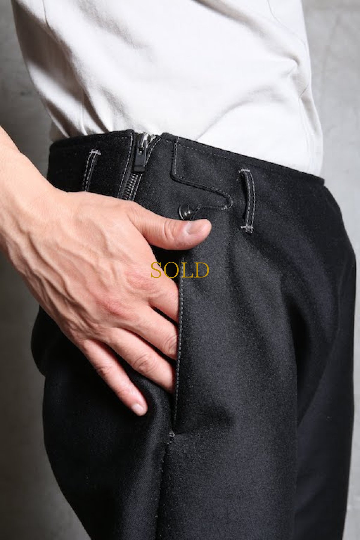 画像7: Linea_f by incarnation / インカネーション リネアエフ / MMXIX-6460W / WOOL CROPPED FLAT PANTS (7)