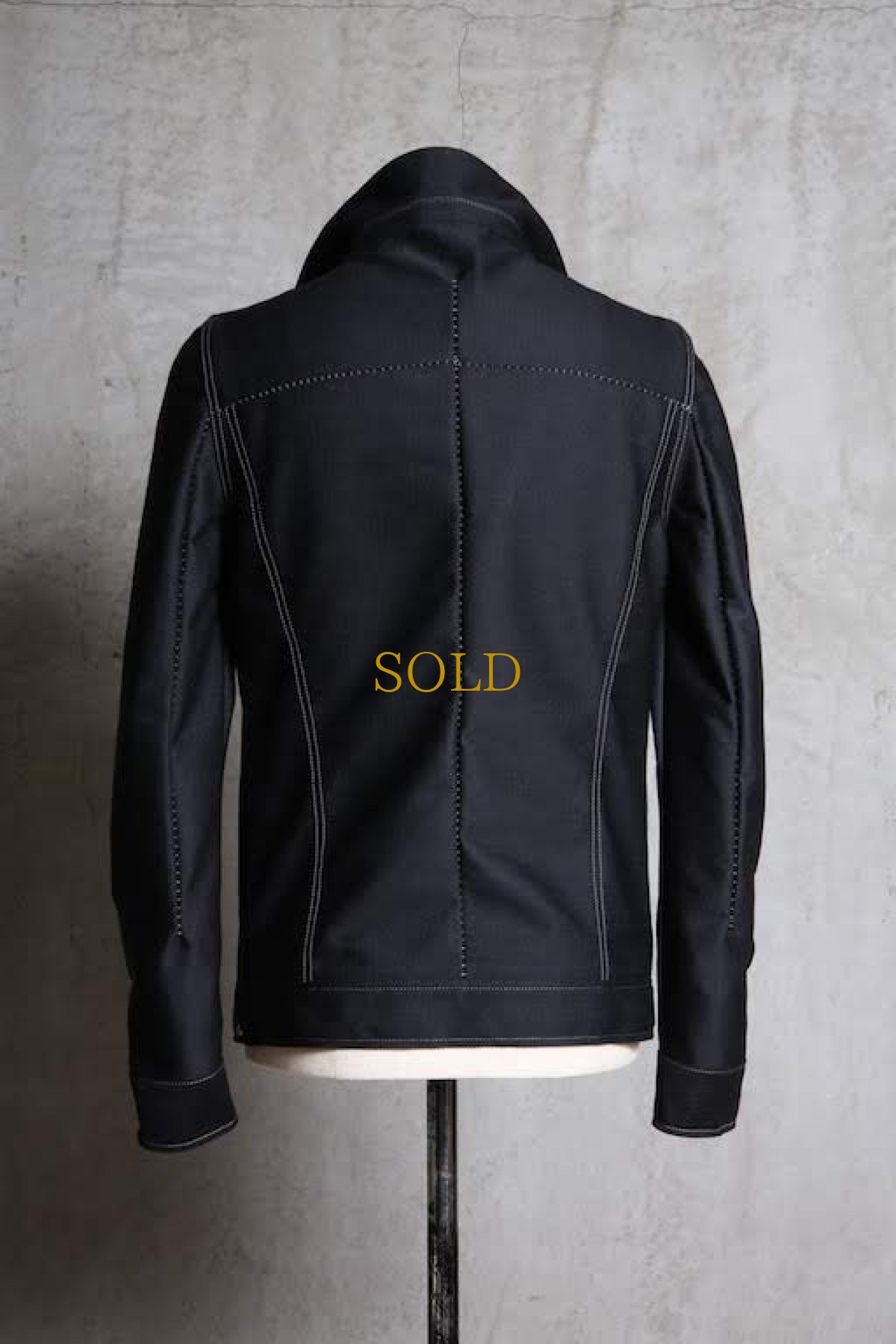 画像4: Linea_f by incarnation / インカネーション リネアエフ / MMXIX-V-41250W BLACK WOOL JEAN JACKET  (4)