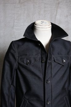 画像5: Linea_f by incarnation / インカネーション リネアエフ / MMXIX-V-41250W BLACK WOOL JEAN JACKET  (5)