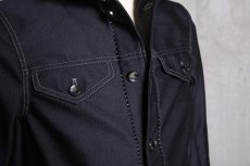 画像6: Linea_f by incarnation / インカネーション リネアエフ / MMXIX-V-41250W BLACK WOOL JEAN JACKET  (6)