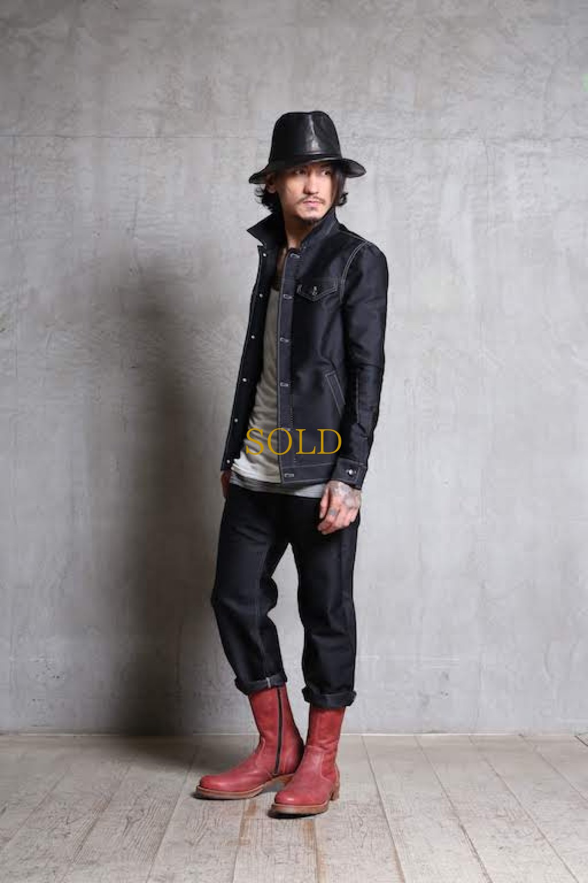 画像16: Linea_f by incarnation / インカネーション リネアエフ / MMXIX-V-41250W BLACK WOOL JEAN JACKET  (16)