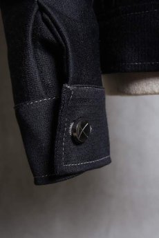 画像12: Linea_f by incarnation / インカネーション リネアエフ / MMXIX-V-41250W BLACK WOOL JEAN JACKET  (12)