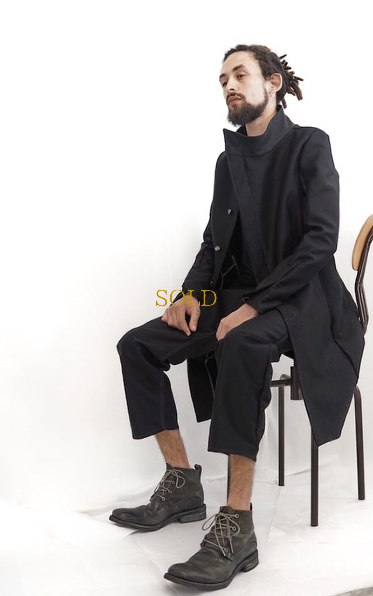 画像13: Linea_f by incarnation / インカネーション リネアエフ / MMXIX-V-5310 HIGH NECK BIAS LONG COAT (13)