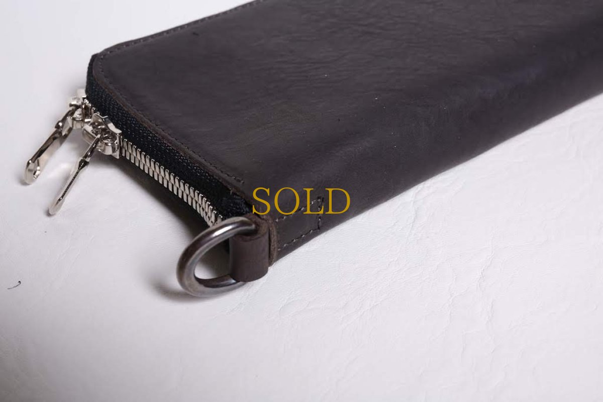 画像6: Thee OLD CIRCUS ''Old Number'' / 830 / Black Flower / リリィレザーセミロングダブルジップウォレット (6)