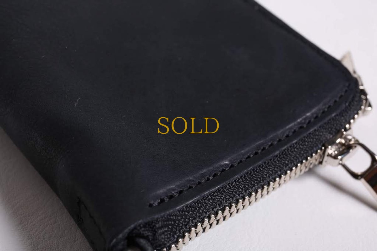 画像8: Thee OLD CIRCUS ''Old Number'' / 830 / Black Flower / リリィレザーセミロングダブルジップウォレット (8)