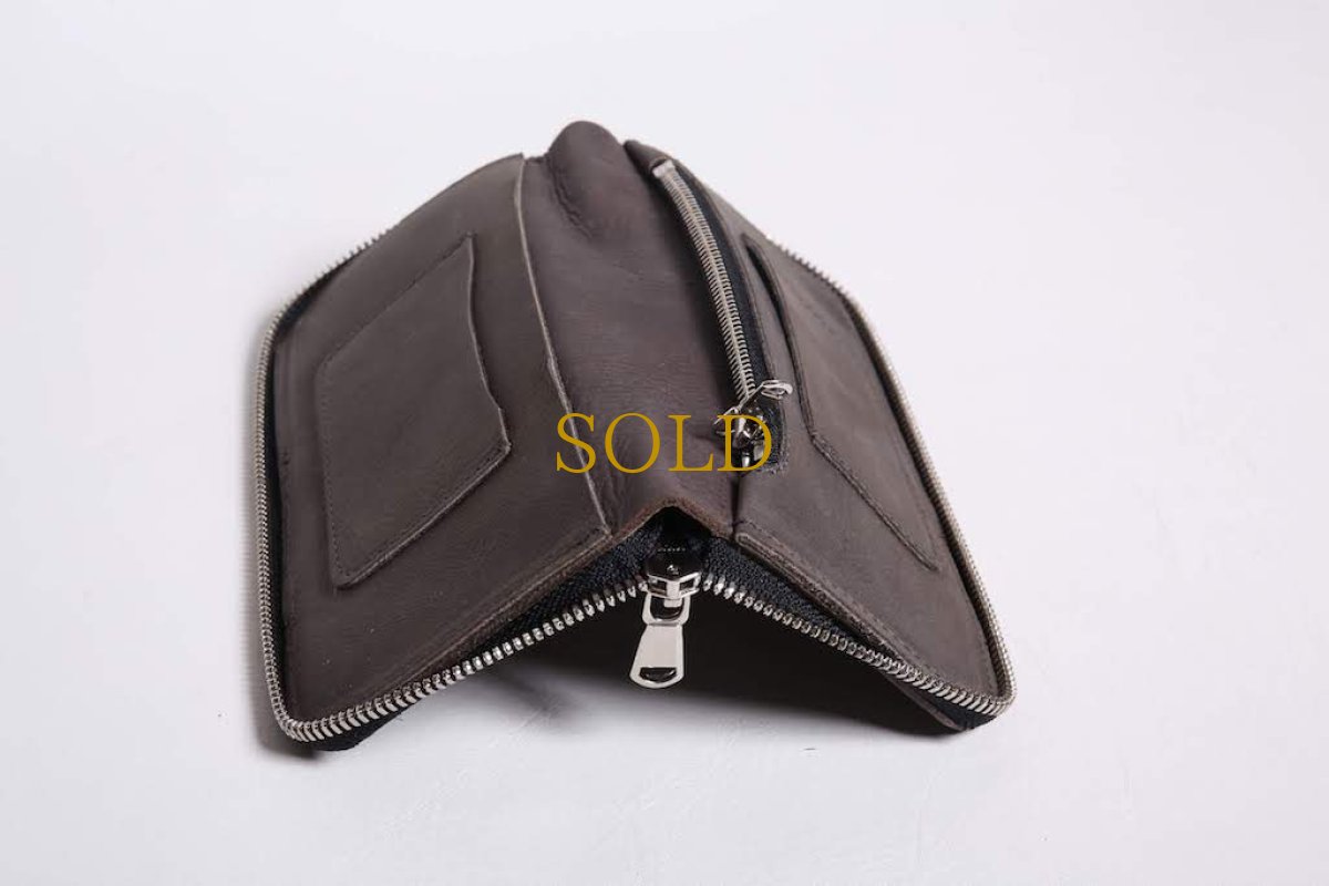 画像13: Thee OLD CIRCUS ''Old Number'' / 830 / Black Flower / リリィレザーセミロングダブルジップウォレット (13)