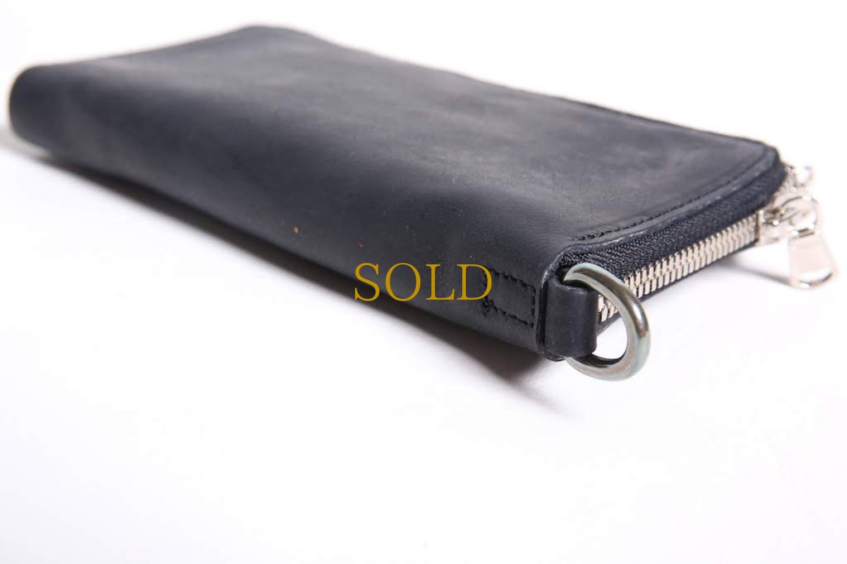 画像6: Thee OLD CIRCUS ''Old Number'' / 830 / Black Flower / リリィレザーセミロングダブルジップウォレット (6)