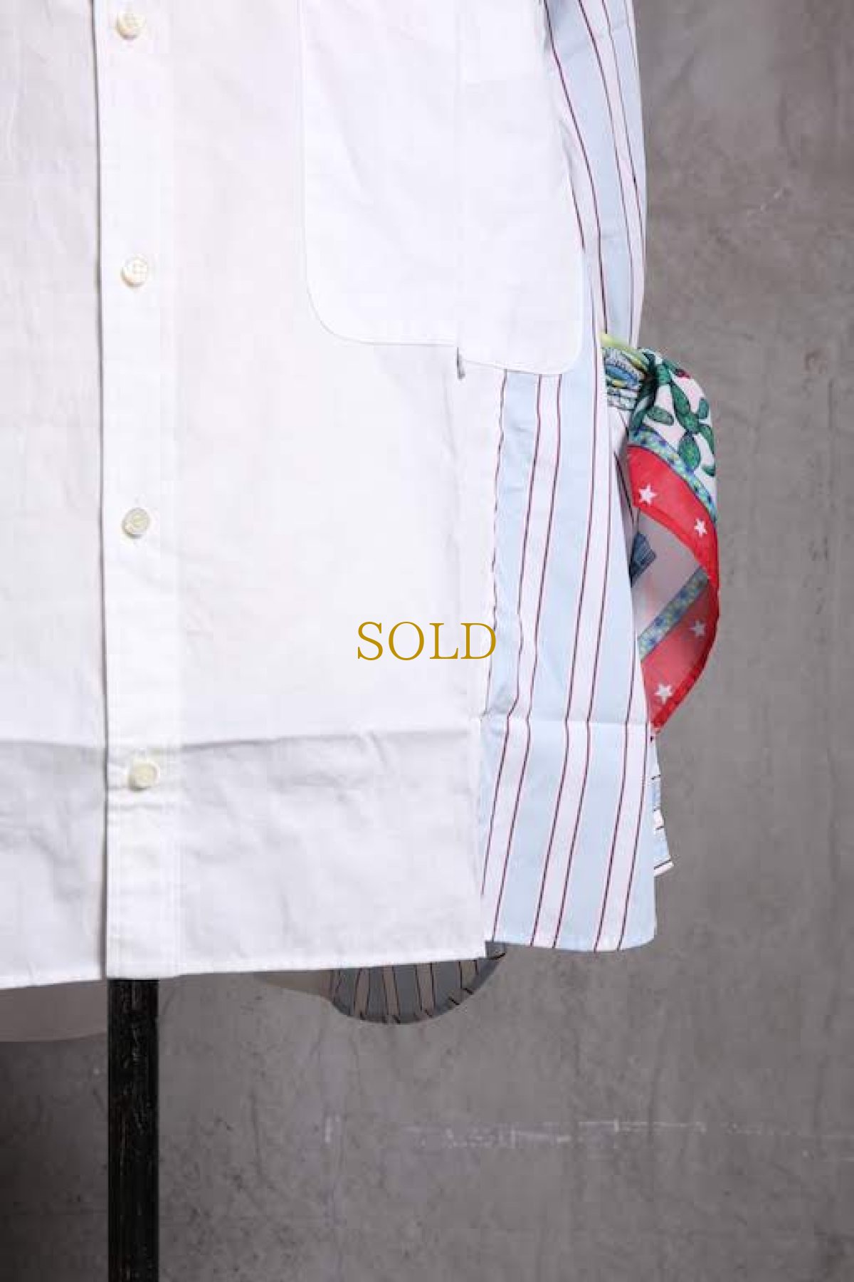 画像12: JUVENILE HALL ROLLCALL / ジュヴェナイルホールロールコール / 1340 / STRIPE SWITCHING BANDANA ARM SHIRTS   (12)