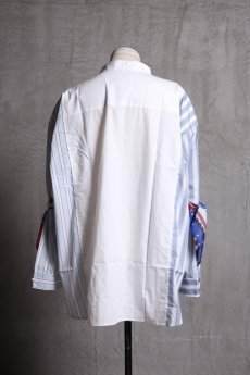 画像2: JUVENILE HALL ROLLCALL / ジュヴェナイルホールロールコール / 1340 / STRIPE SWITCHING BANDANA ARM SHIRTS   (2)