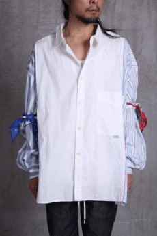 画像7: JUVENILE HALL ROLLCALL / ジュヴェナイルホールロールコール / 1340 / STRIPE SWITCHING BANDANA ARM SHIRTS   (7)