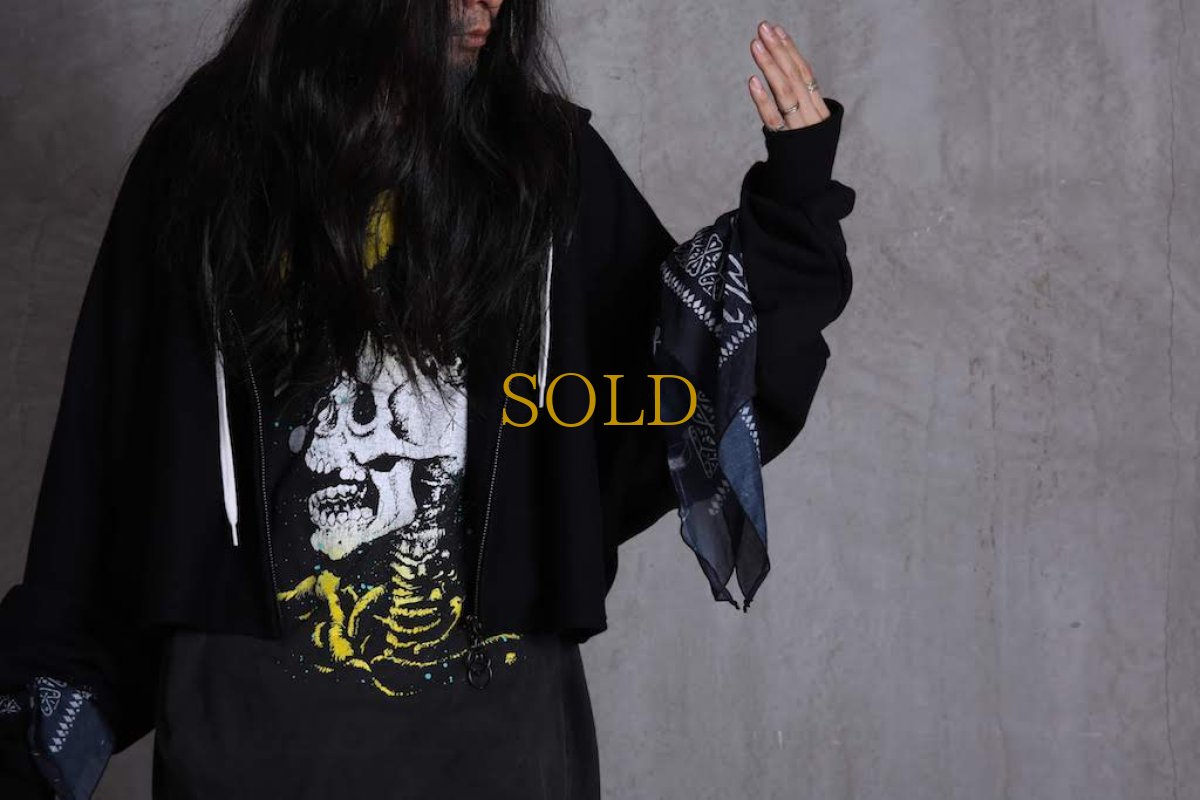 画像8: JUVENILE HALL ROLLCALL / ジュヴェナイルホールロールコール / 1363 / BANDANA LONG SLLEVE SHORT HOODIE (8)