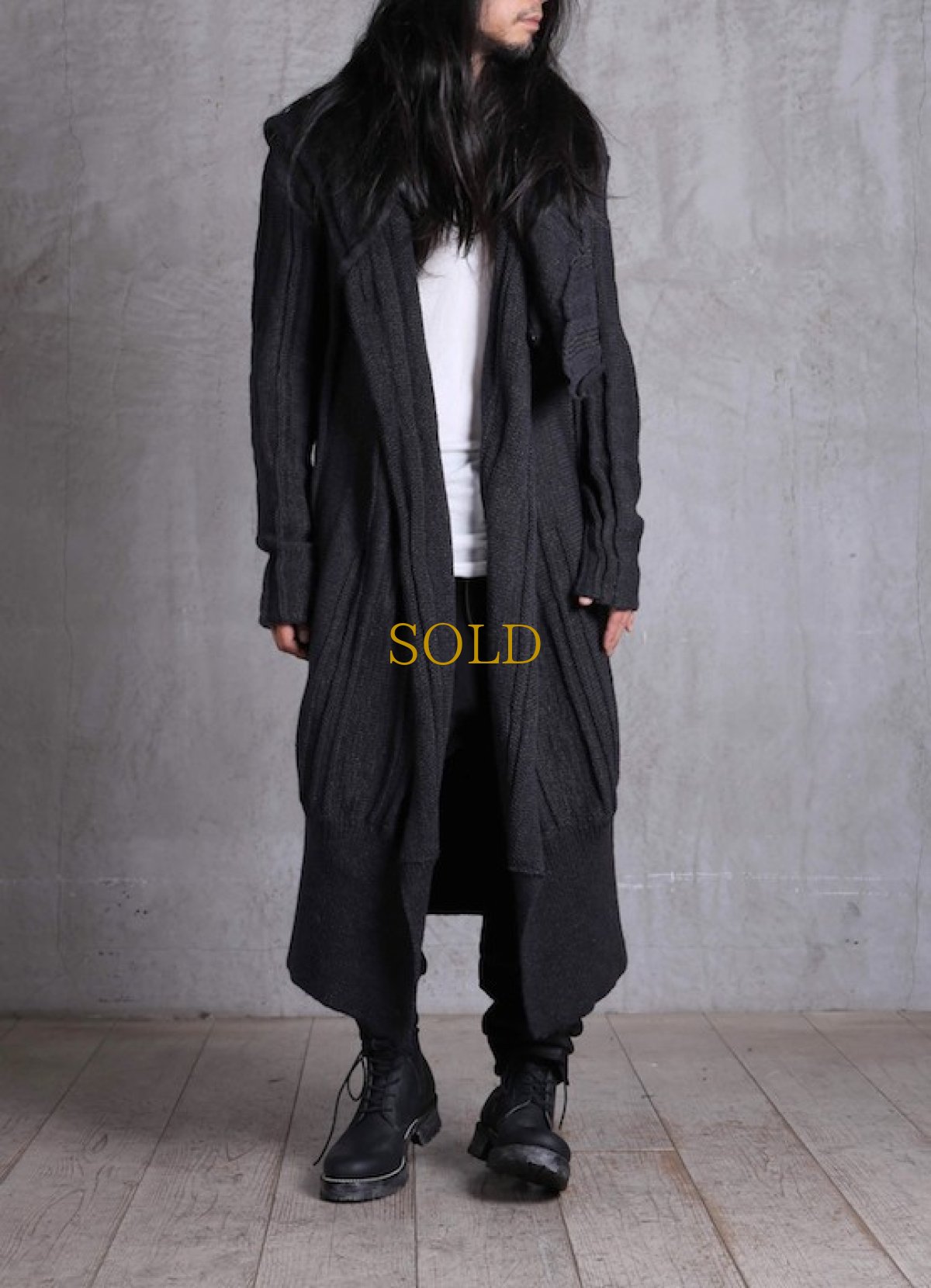 画像3: Nostra Santissima / ノストラ サンティッシマ / M03 Draping Long Knit Cardigan Coat (3)