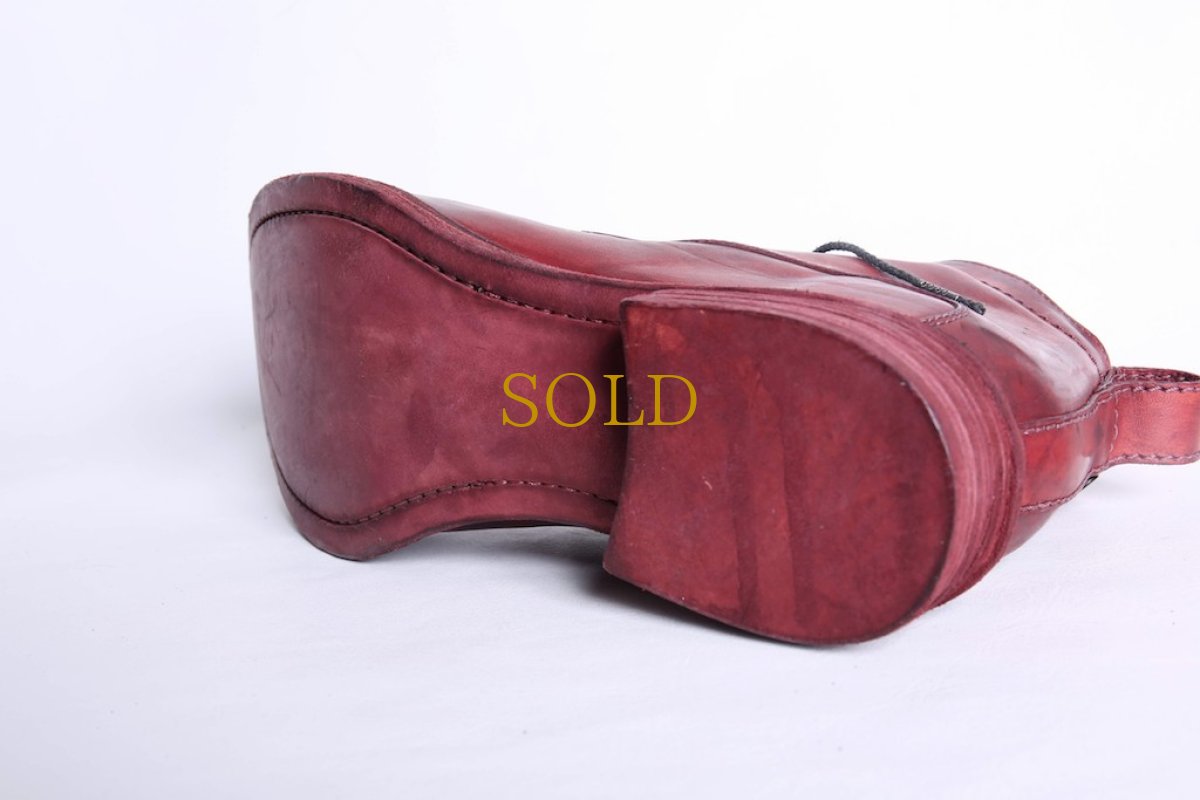 画像14: incarnation / インカネーション /  31911V-7655 HORSE LEATHER ANCLE 4 HOLE LINED LEATHER SOLE (14)