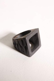 画像2: OSS / オー・エス・エス / O-CA-R-014-OB / BLACK CANNIBAL SIGNET RING (2)