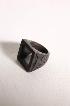 画像1: OSS / オー・エス・エス / O-CA-R-014-OB / BLACK CANNIBAL SIGNET RING (1)