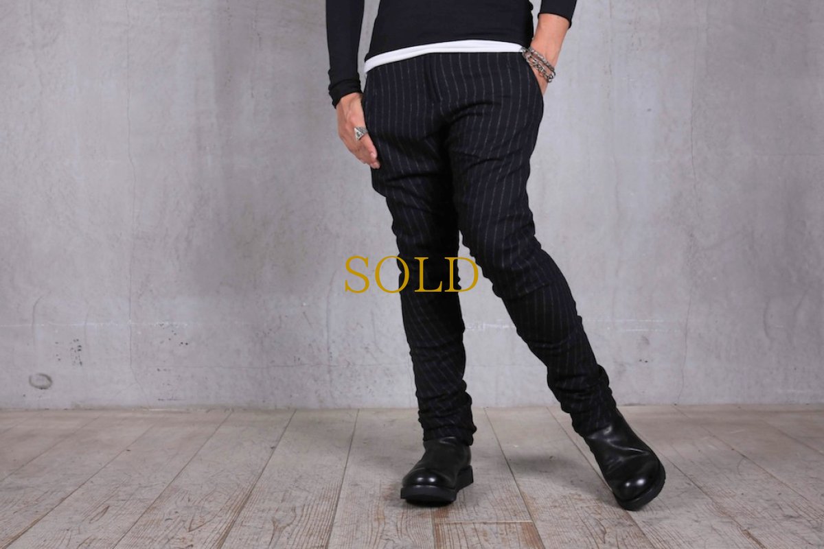 画像16: Thee OLD CIRCUS '' 1973 '' / 9325 / " Meaning of candle light " / ワイドストライプストレッチウール Rot-9 サルエルスリムパンツ (16)