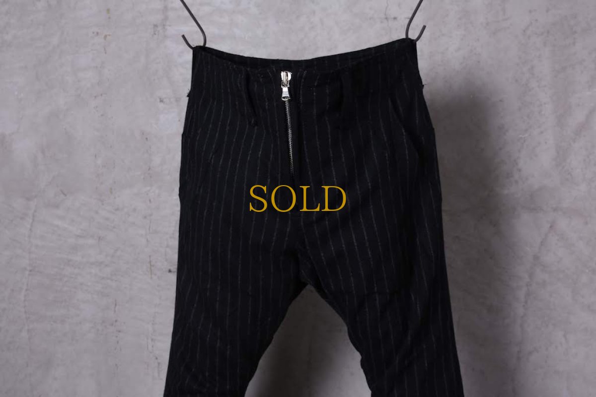 画像7: Thee OLD CIRCUS '' 1973 '' / 9325 / " Meaning of candle light " / ワイドストライプストレッチウール Rot-9 サルエルスリムパンツ (7)