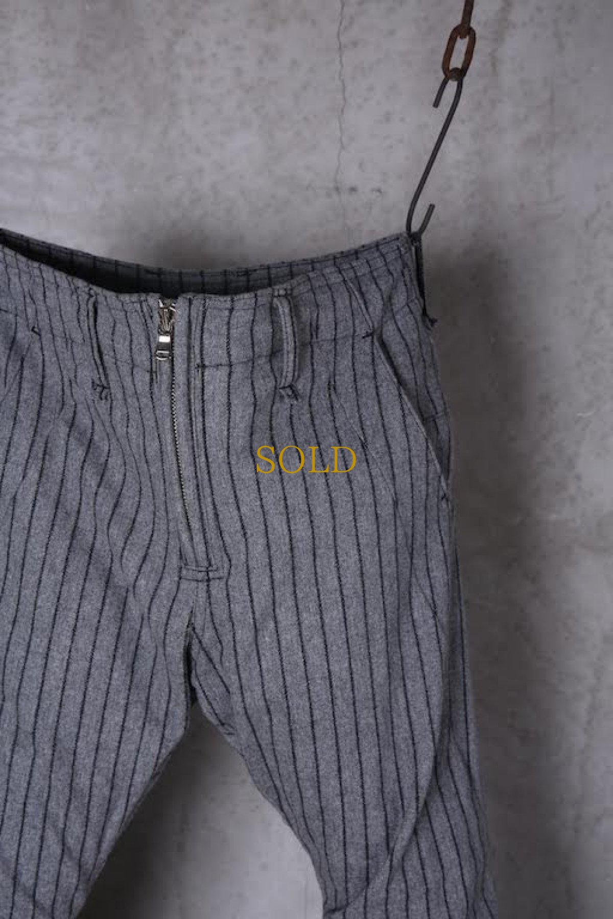 画像6: Thee OLD CIRCUS '' 1973 '' / 9325 / " Meaning of candle light " / ワイドストライプストレッチウール Rot-9 サルエルスリムパンツ (6)