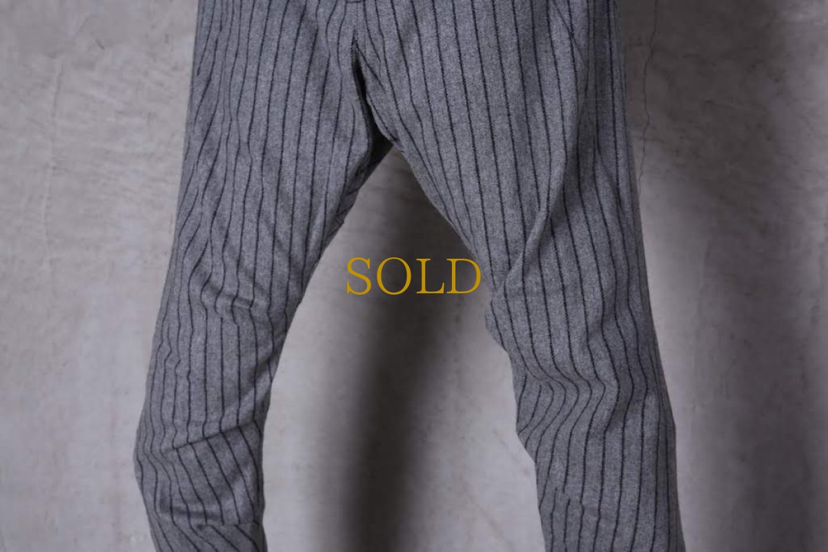 画像10: Thee OLD CIRCUS '' 1973 '' / 9325 / " Meaning of candle light " / ワイドストライプストレッチウール Rot-9 サルエルスリムパンツ (10)