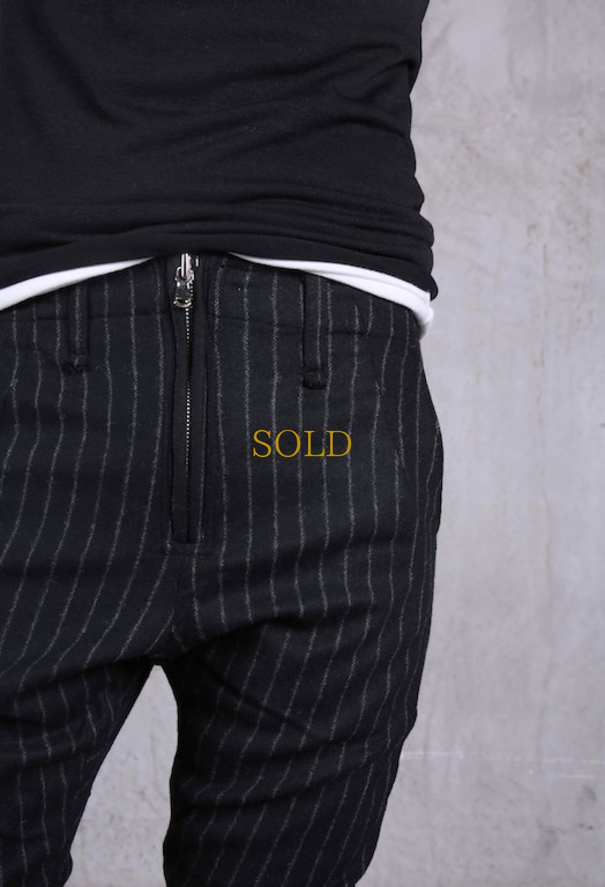 画像5: Thee OLD CIRCUS '' 1973 '' / 9325 / " Meaning of candle light " / ワイドストライプストレッチウール Rot-9 サルエルスリムパンツ (5)