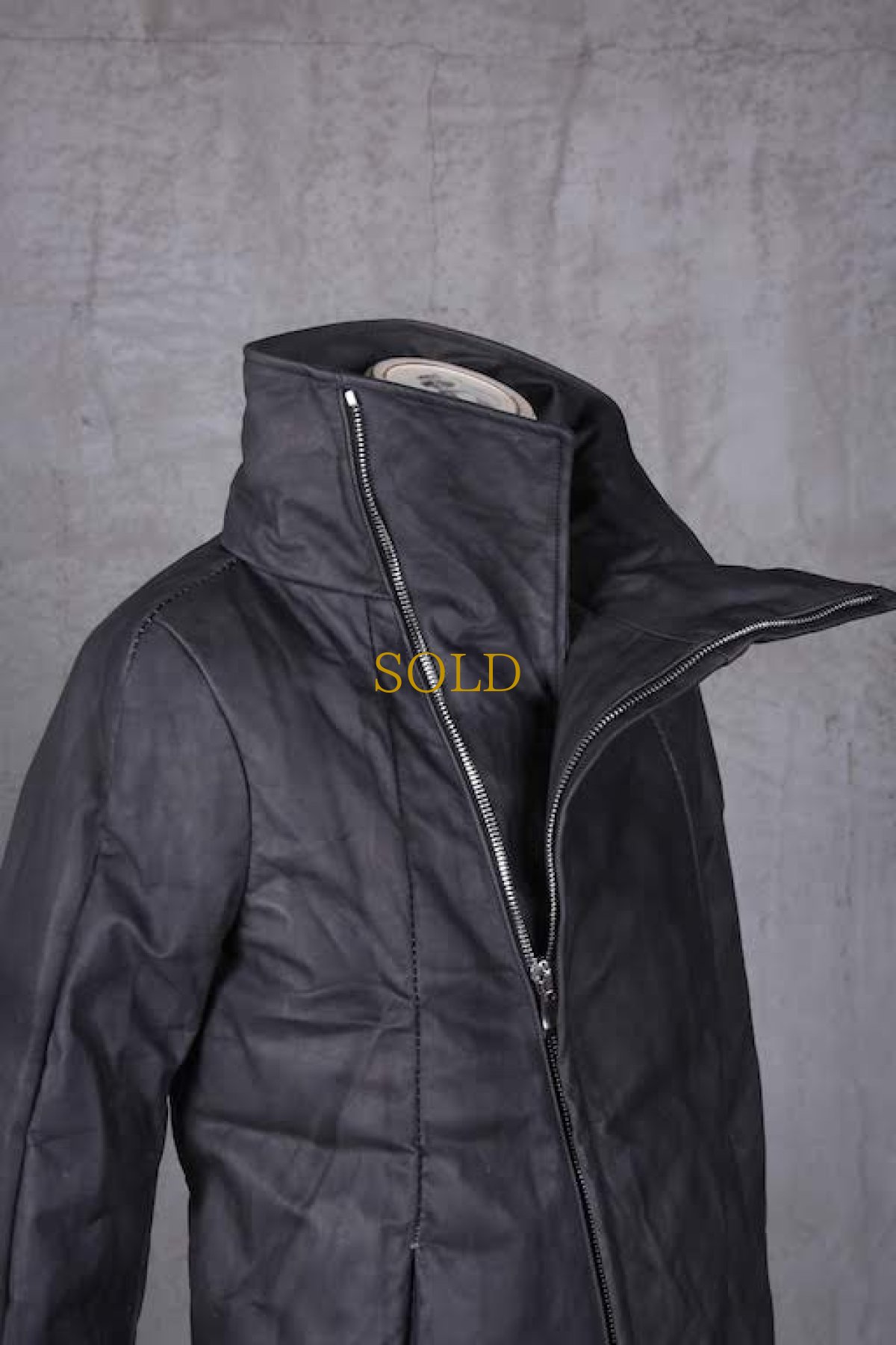 画像5: incarnation / インカネーション /  11917-4440  CALF LEATHER HIGHNECK BIAS ZIP DOWN BLOUSON LINED -EDEN Exclusive- (5)