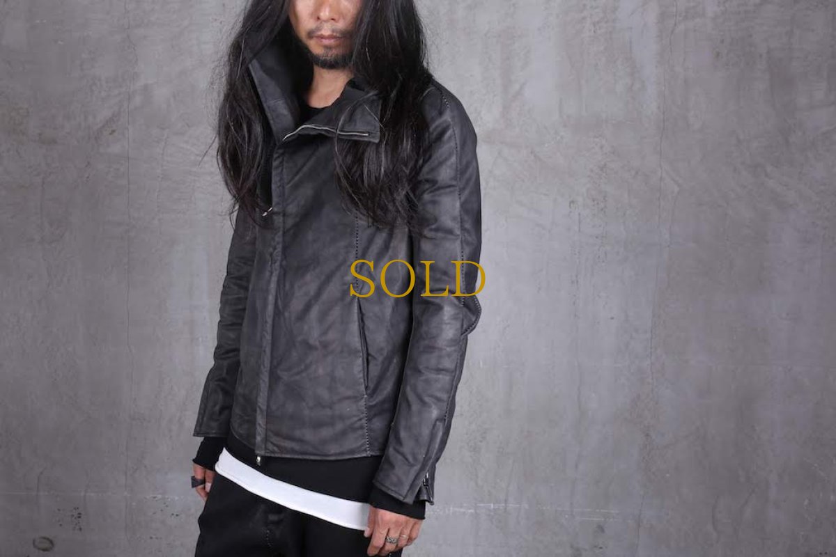 画像15: incarnation / インカネーション /  11917-4440  CALF LEATHER HIGHNECK BIAS ZIP DOWN BLOUSON LINED -EDEN Exclusive- (15)
