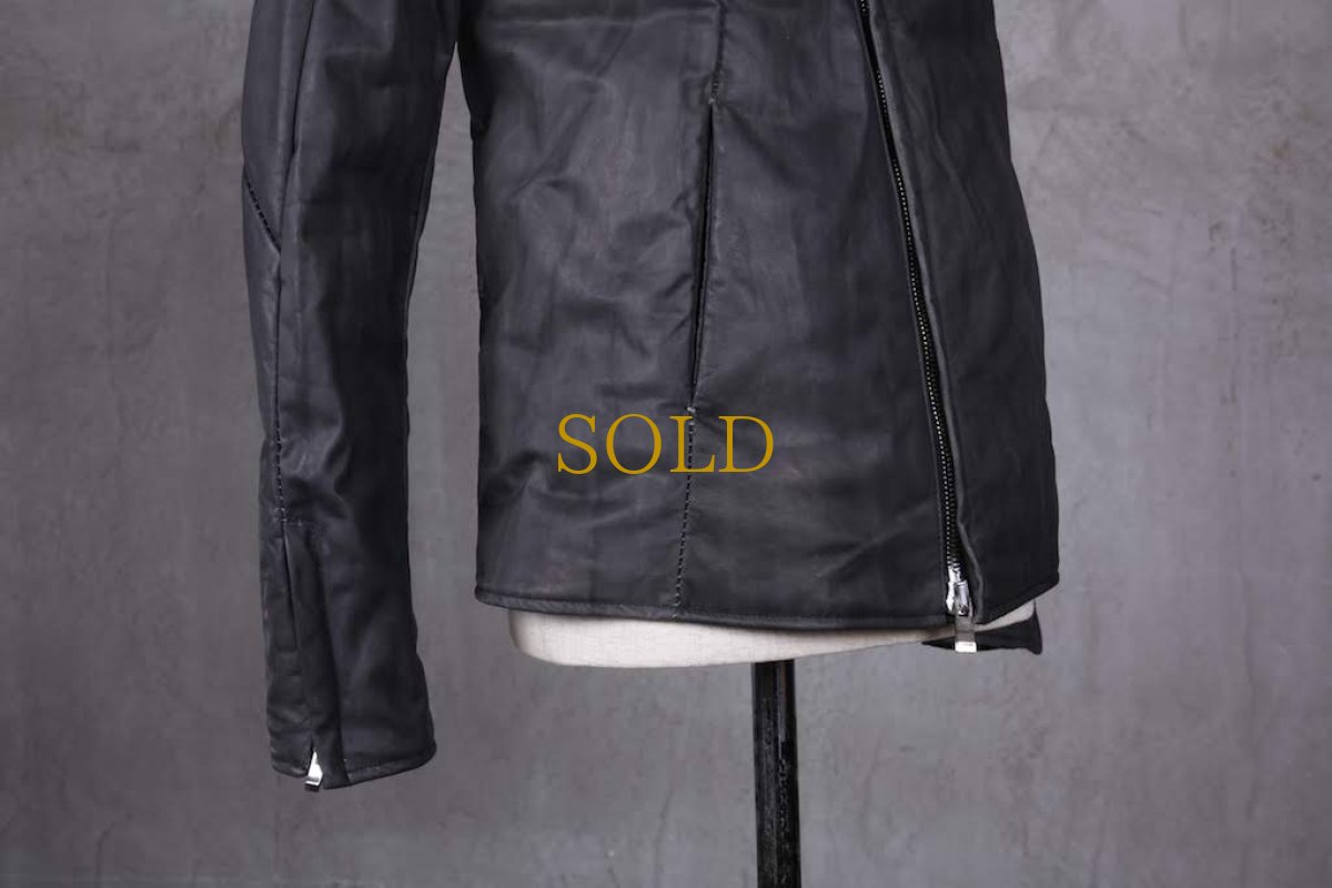 画像9: incarnation / インカネーション /  11917-4440  CALF LEATHER HIGHNECK BIAS ZIP DOWN BLOUSON LINED -EDEN Exclusive- (9)