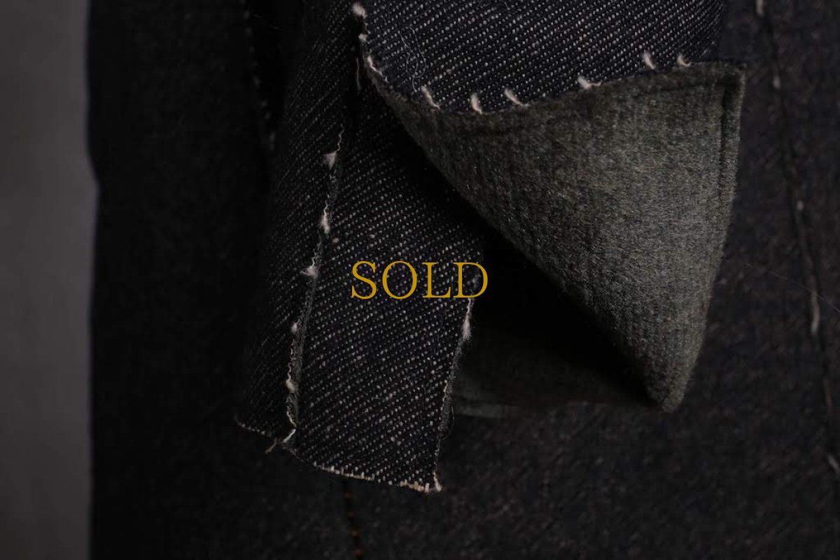 画像10: incarnation / インカネーション /  31976-5310  WOOL TWILL BIAS FRY FRONT W/POCKET COAT LINED (10)