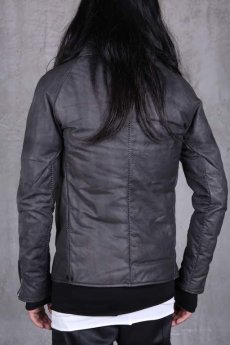 画像4: incarnation / インカネーション /  11917-4440  CALF LEATHER HIGHNECK BIAS ZIP DOWN BLOUSON LINED -EDEN Exclusive- (4)