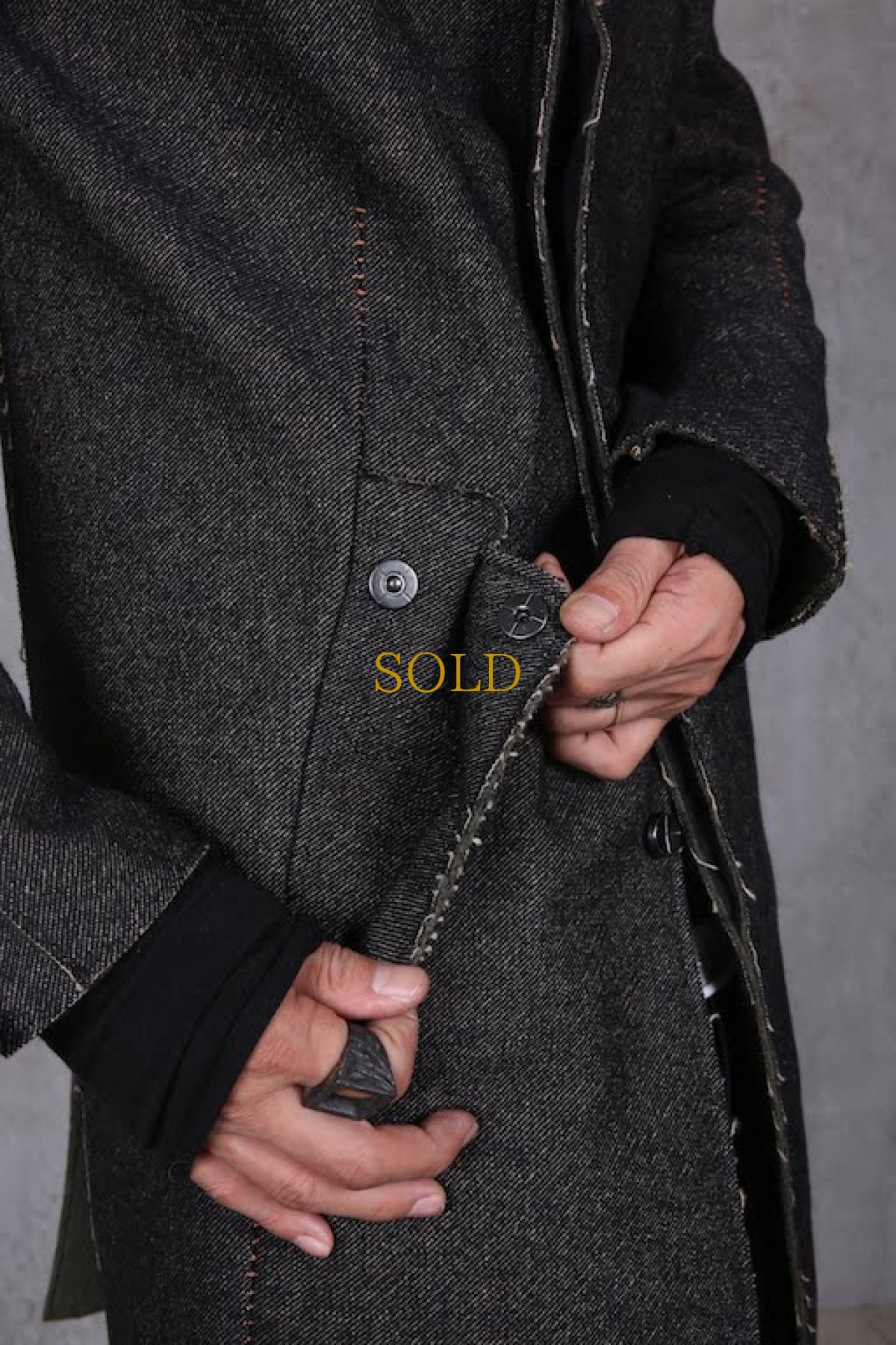 画像8: incarnation / インカネーション /  31976-5310  WOOL TWILL BIAS FRY FRONT W/POCKET COAT LINED (8)