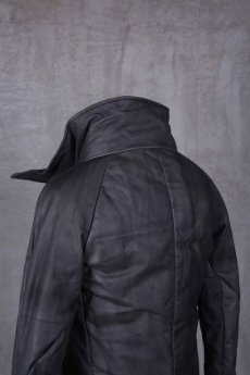 画像12: incarnation / インカネーション /  11917-4440  CALF LEATHER HIGHNECK BIAS ZIP DOWN BLOUSON LINED -EDEN Exclusive- (12)