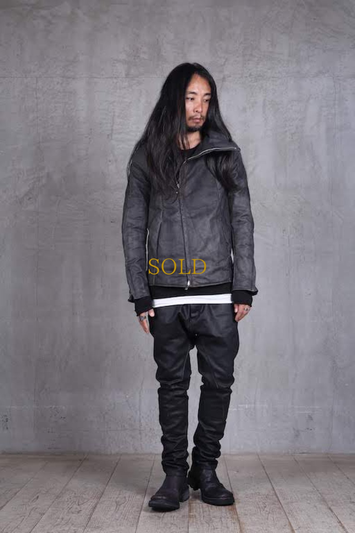 画像13: incarnation / インカネーション /  11917-4440  CALF LEATHER HIGHNECK BIAS ZIP DOWN BLOUSON LINED -EDEN Exclusive- (13)