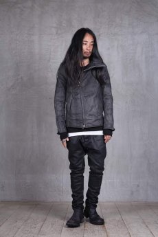 画像13: incarnation / インカネーション /  11917-4440  CALF LEATHER HIGHNECK BIAS ZIP DOWN BLOUSON LINED -EDEN Exclusive- (13)