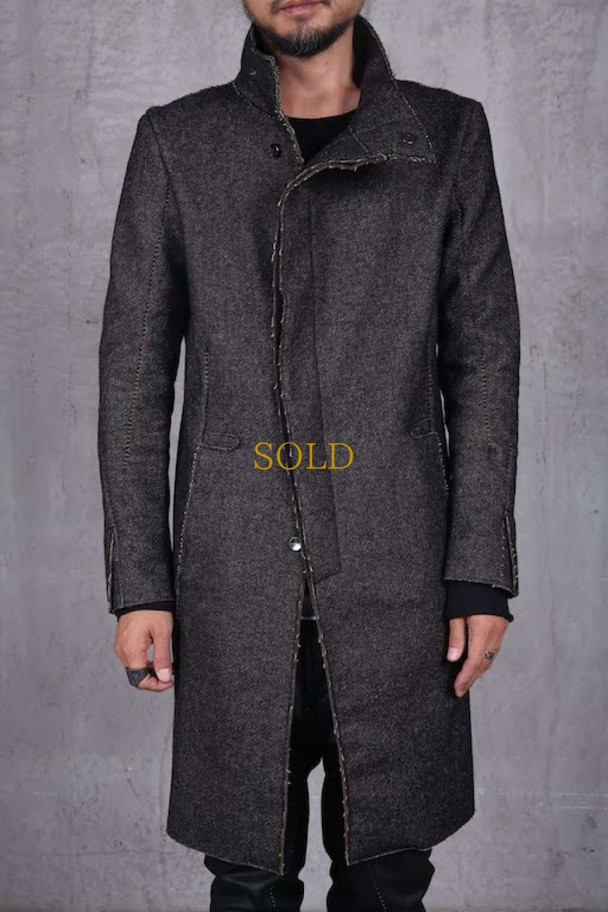 画像3: incarnation / インカネーション /  31976-5310  WOOL TWILL BIAS FRY FRONT W/POCKET COAT LINED (3)