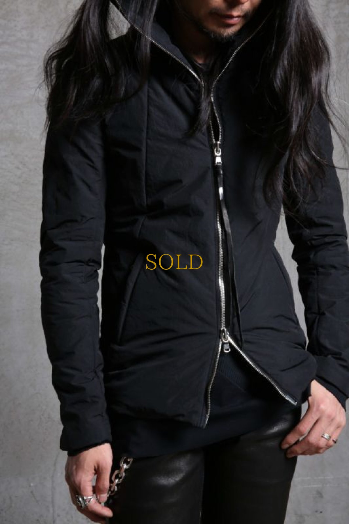 画像14: Thee OLD CIRCUS '' 1973 '' / 9318 / '' Falling fire '' / ディストーションハイネック 塩縮シワ加工ナイロン “プリマロフト”ブルゾン (14)