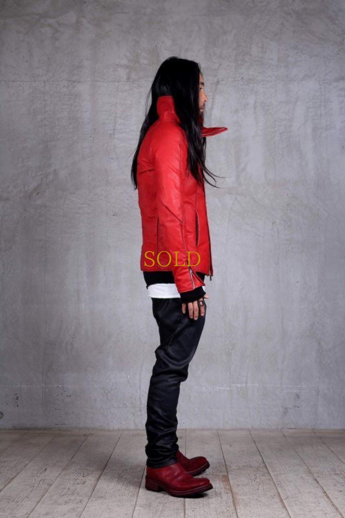 画像13: incarnation / インカネーション /  11917-4440  CALF LEATHER HIGHNECK BIAS ZIP DOWN BLOUSON LINED -EDEN Exclusive- (13)