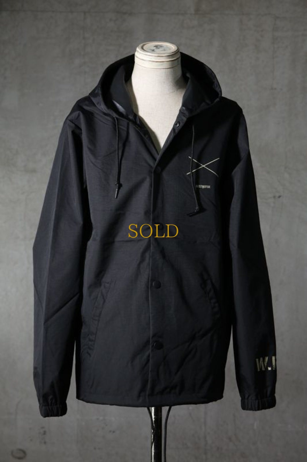 画像1: Old GT / WR-7308 '' DARK BLACK OIL " / RAIN STOPPER NYLON HOOD JKT (1)