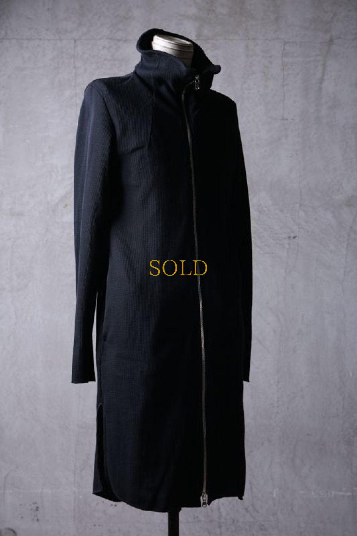 画像3: Thee OLD CIRCUS '' 1973 '' / 9331 / " Bomb rain " / DISTORTION NECK WAFFLE KNIT LONG COAT (3)