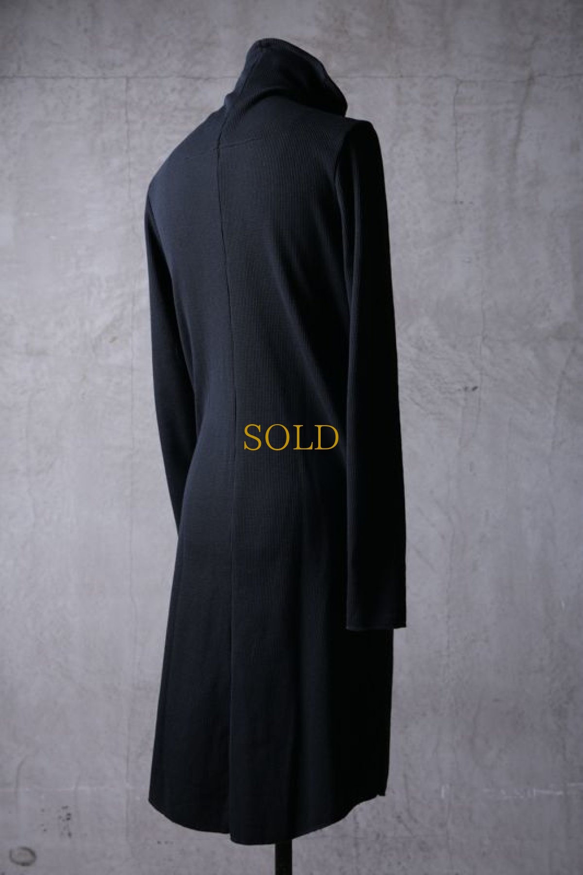 画像6: Thee OLD CIRCUS '' 1973 '' / 9331 / " Bomb rain " / DISTORTION NECK WAFFLE KNIT LONG COAT (6)