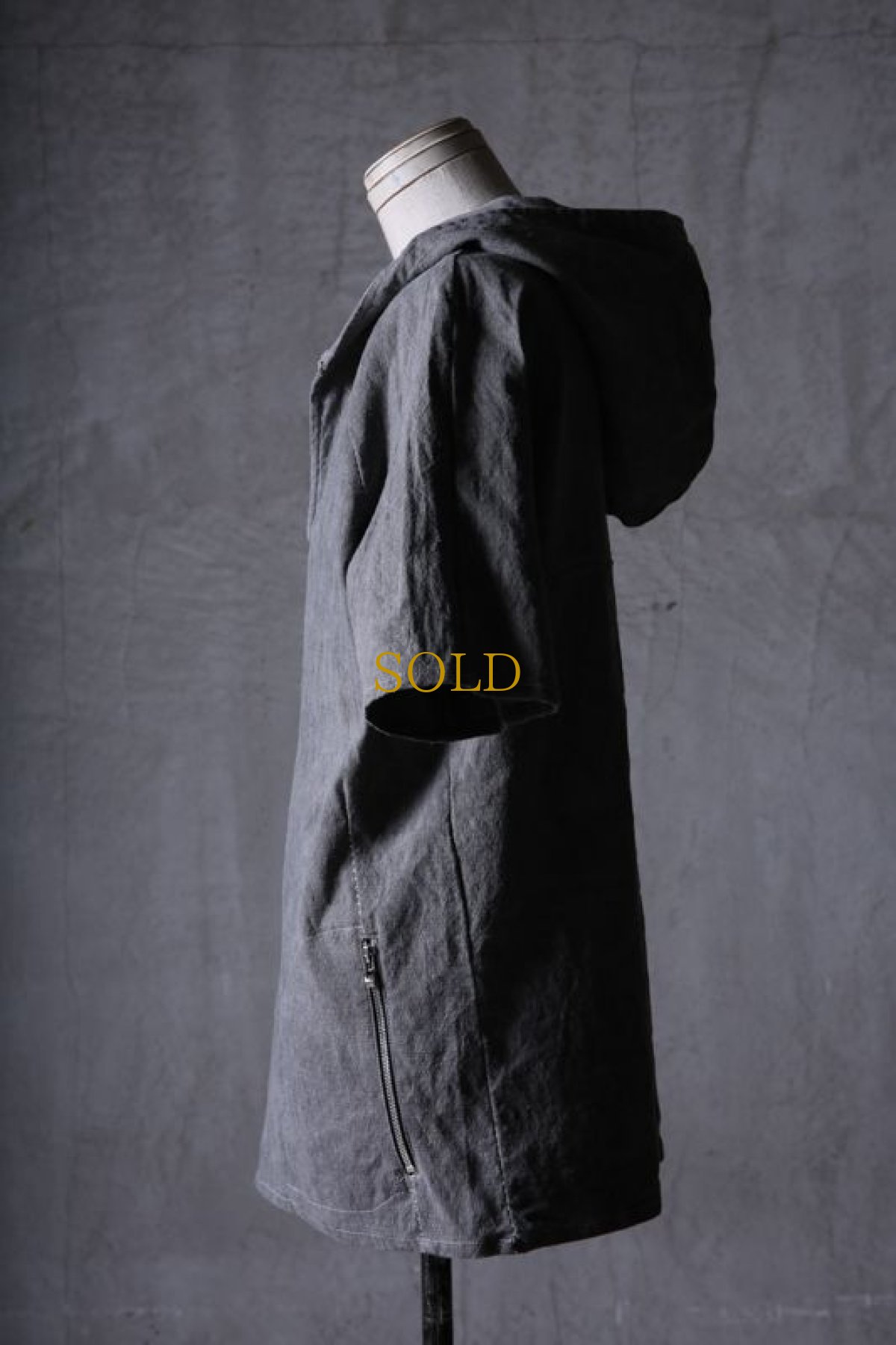 画像4: incarnation / インカネーション / 32071-3402 / LINEN 70% COTTON 27% ELASTERN 3% HOODED RAGLAN #2 SHORT SLEEVE (4)