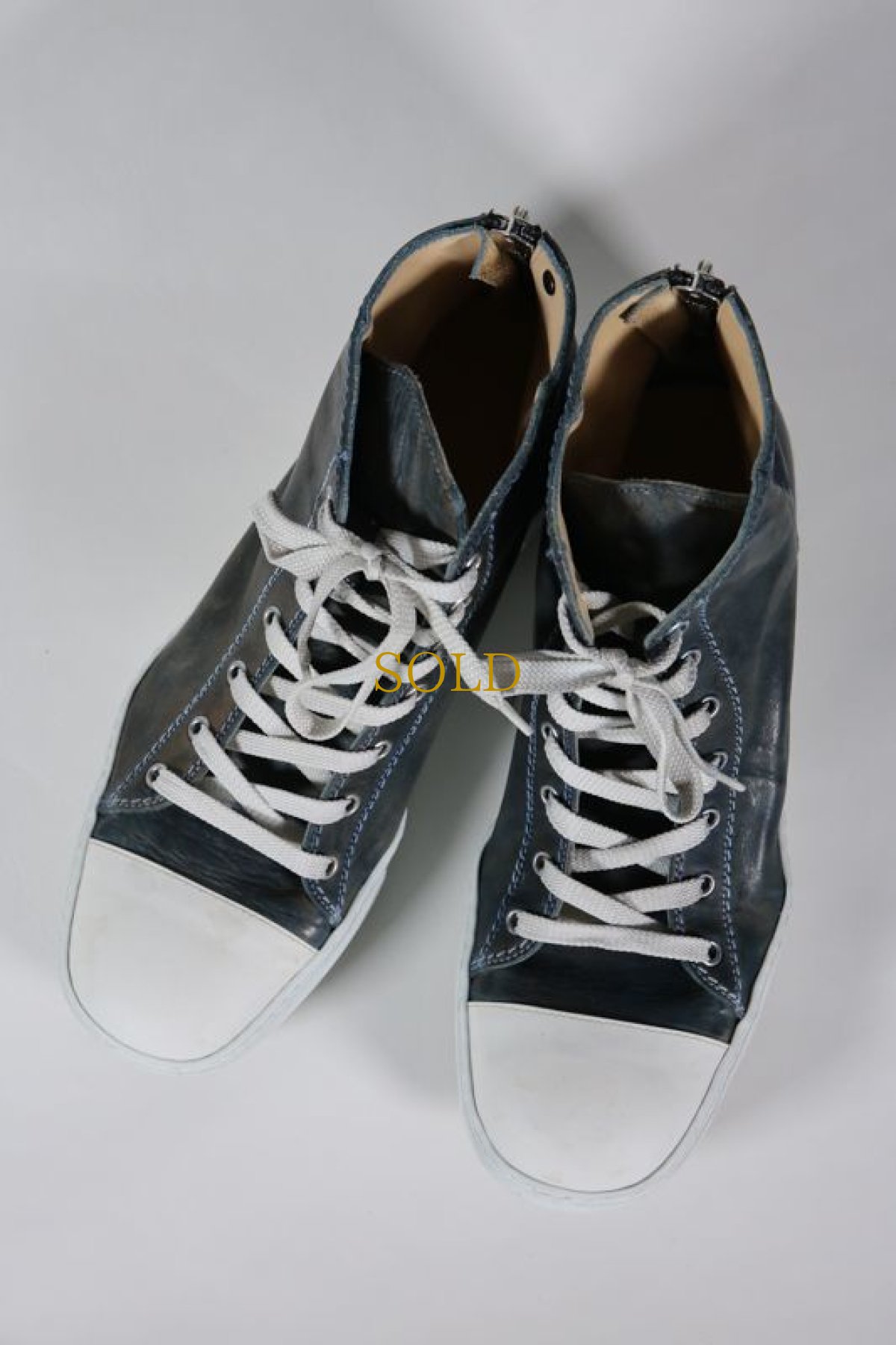 画像1: incarnation / インカネーション / 32011V-7585WZ / HORSE LEATHER HI CUT SNEAKER LINED BACK ZIP (1)