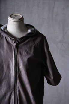 画像10: incarnation / インカネーション / 12015-3417 / SHEEP LEATHER HOODED RAGLAN ZIP FRONT SHIRTS LINED (10)