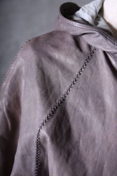 画像13: incarnation / インカネーション / 12015-3417 / SHEEP LEATHER HOODED RAGLAN ZIP FRONT SHIRTS LINED (13)