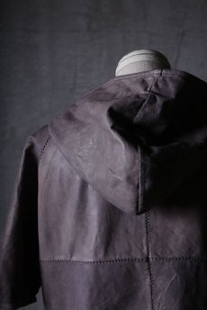 画像16: incarnation / インカネーション / 12015-3417 / SHEEP LEATHER HOODED RAGLAN ZIP FRONT SHIRTS LINED (16)