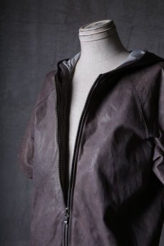 画像18: incarnation / インカネーション / 12015-3417 / SHEEP LEATHER HOODED RAGLAN ZIP FRONT SHIRTS LINED (18)