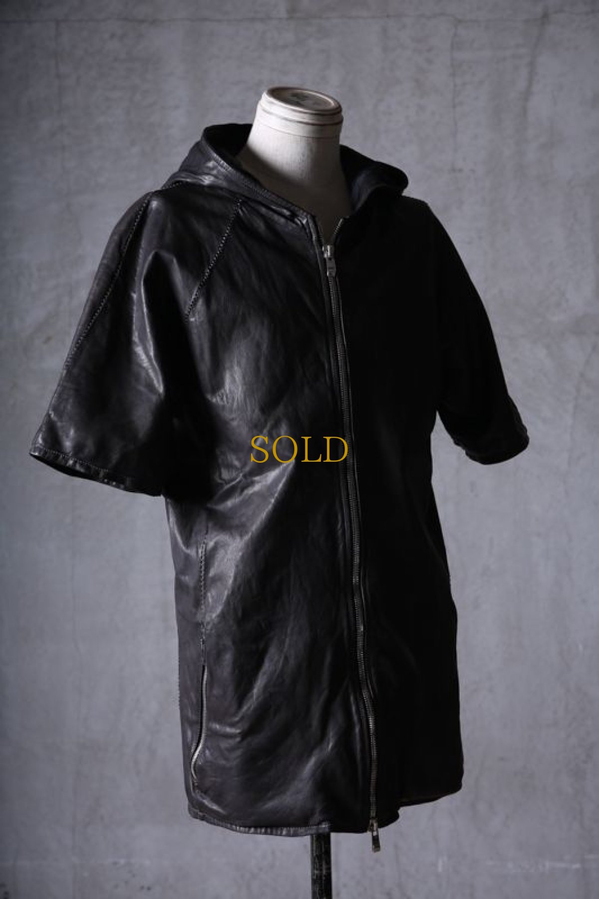 画像3: incarnation / インカネーション / 12015-3417 / SHEEP LEATHER HOODED RAGLAN ZIP FRONT SHIRTS LINED (3)