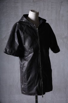 画像3: incarnation / インカネーション / 12015-3417 / SHEEP LEATHER HOODED RAGLAN ZIP FRONT SHIRTS LINED (3)