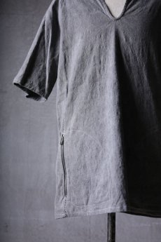 画像11: incarnation / インカネーション / 32071-3402 / LINEN 70% COTTON 27% ELASTERN 3% HOODED RAGLAN #2 SHORT SLEEVE (11)