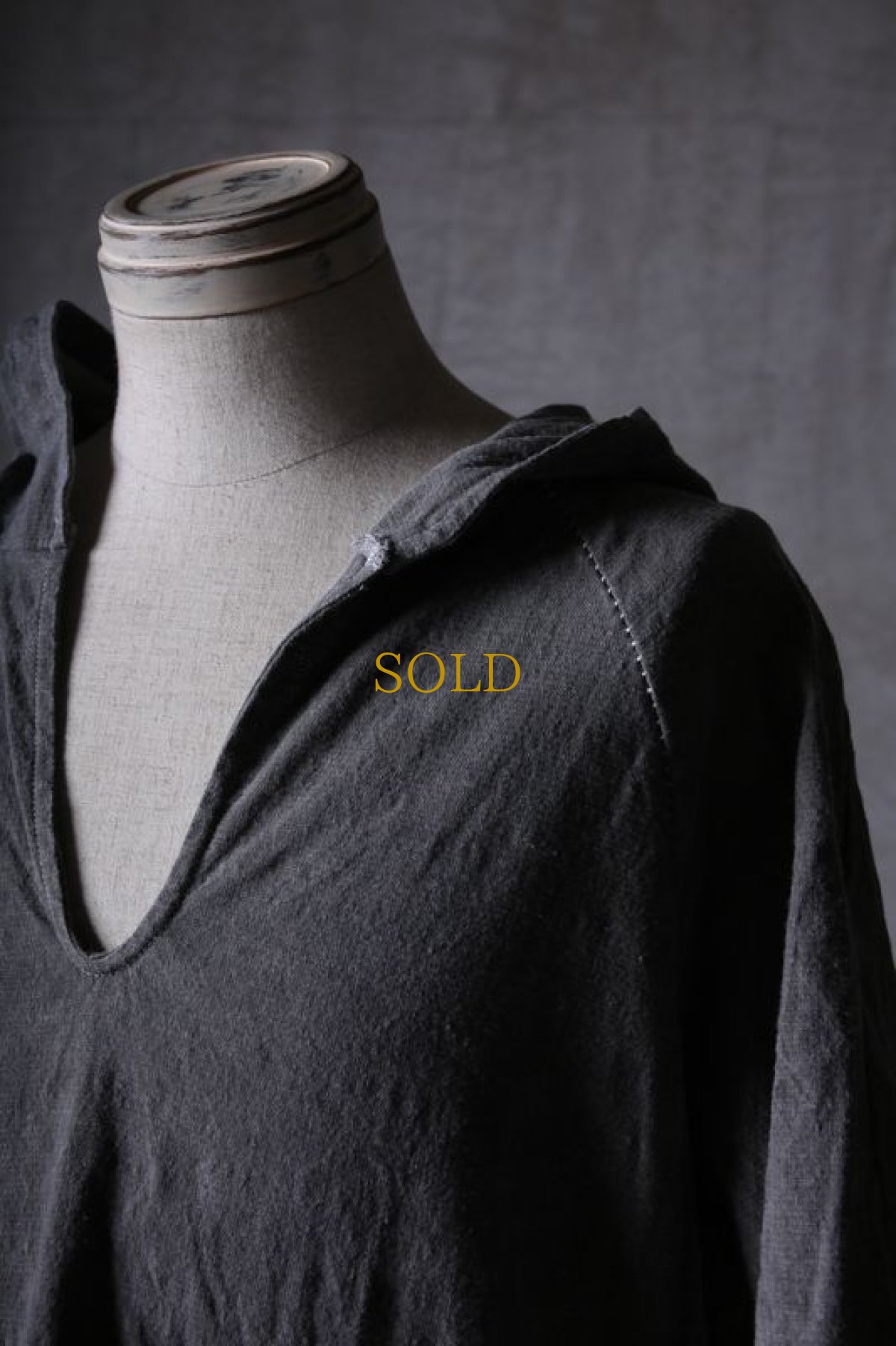 画像13: incarnation / インカネーション / 32071-3402 / LINEN 70% COTTON 27% ELASTERN 3% HOODED RAGLAN #2 SHORT SLEEVE (13)