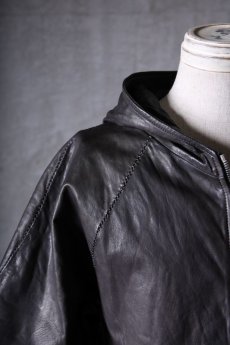 画像14: incarnation / インカネーション / 12015-3417 / SHEEP LEATHER HOODED RAGLAN ZIP FRONT SHIRTS LINED (14)